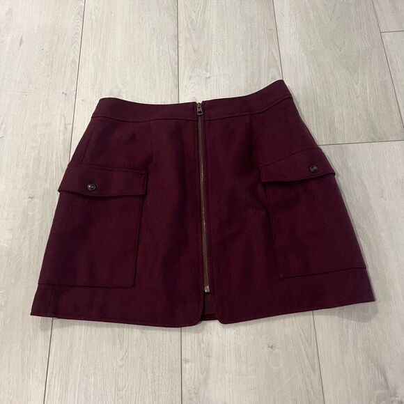 Madewell (Re sourced Zip-Front Mini Skirt size 12 - Picture 1 of 9